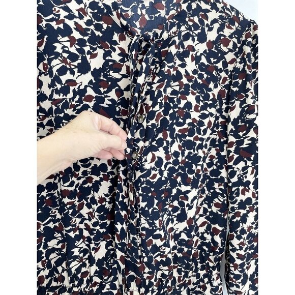 LOFT Women Long Sleeve‎ Shorts Romper Pockets Women's Size 6 Flaw - Picture 4 of 12